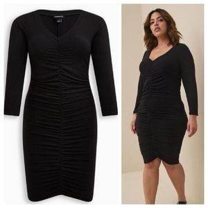 Jersey Shirred Bodycon Dress